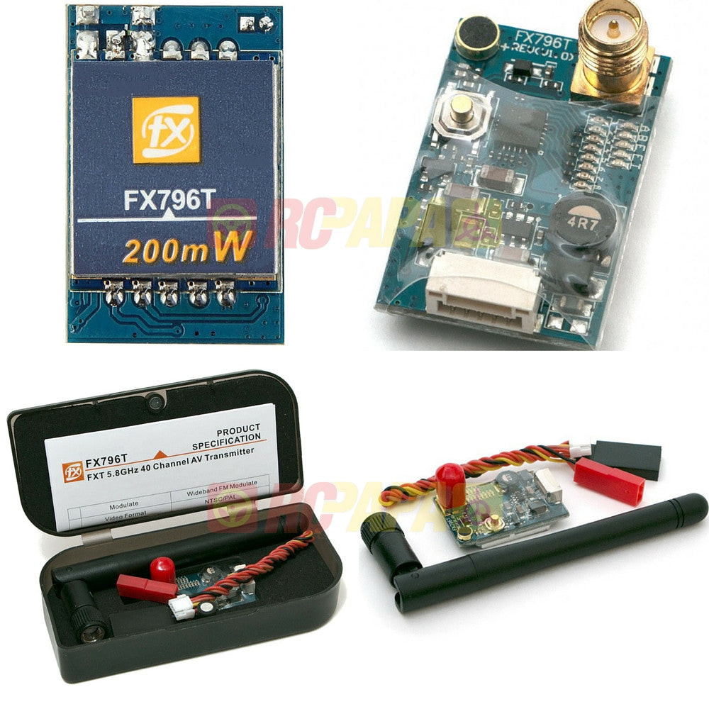 FXT FX796T 200mW 5.8GHz 40CH VTX Video Transmitter (SMA) - RC Papa