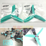 HQ 5" 5x4x3 Tri-Blade Glass Fiber Propellers (Skitzo Blue) - RC Papa