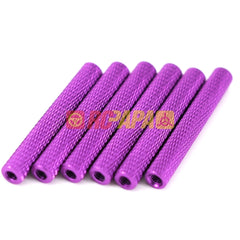 M3x35mm Round Aluminium Knurled Standoffs Spacer v2 Purple (6pc) - RC Papa