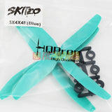 HQ 5" 5x4x4 Quad-Blade Glass Fiber Propellers (Skitzo Blue) - RC Papa