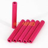 M3x35mm Round Aluminium Knurled Standoffs Spacer v2 Pink (6pc) - RC Papa