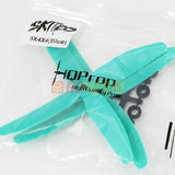 HQ 5" 5x4x4 Quad-Blade Glass Fiber Propellers (Skitzo Blue) - RC Papa