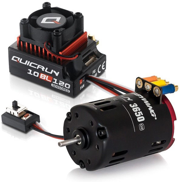 Hobbywing Quicrun 10BL120A 3650 G2 Brushless Sensored Motor ESC Combo - RC Papa