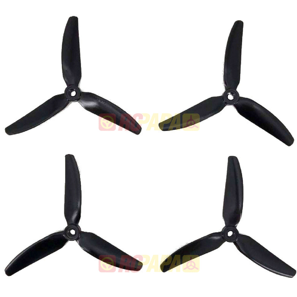 HQ 5x4x3 Tri-Blade Glass Fiber Carbonate Propellers (TP5x4x3V1S Black) - RC Papa