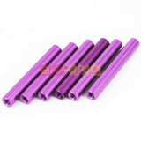 RCPapa M3x35mm Round Aluminium Standoffs Spacer Purple (6pc) - RC Papa