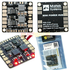 Matek Mini Power Hub w/ 5V/12V BEC Power Distribution Board PDB for FPV - RC Papa