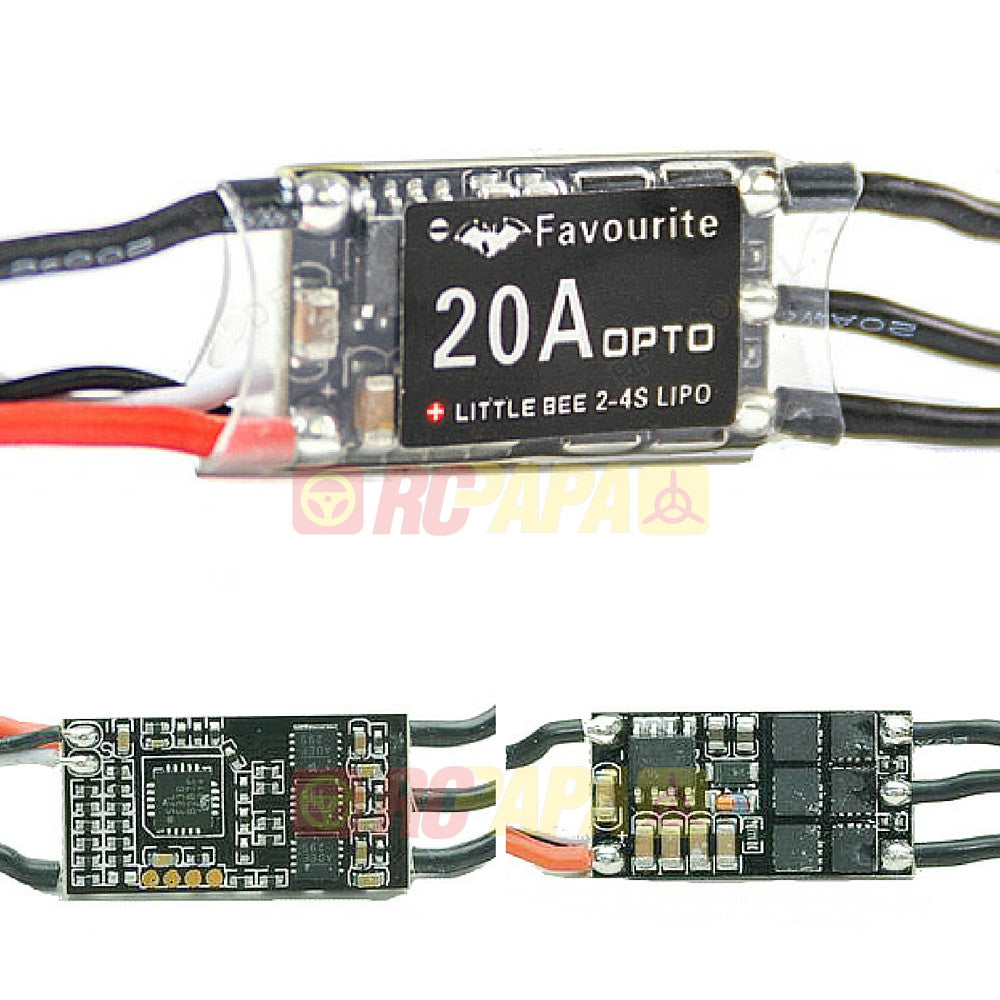 FVT LittleBee 20A 2-4S ESC OPTO for Multirotor (support OneShot125) - RC Papa