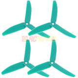 HQ 5" 5x4x3 Tri-Blade Glass Fiber Propellers (Skitzo Blue) - RC Papa