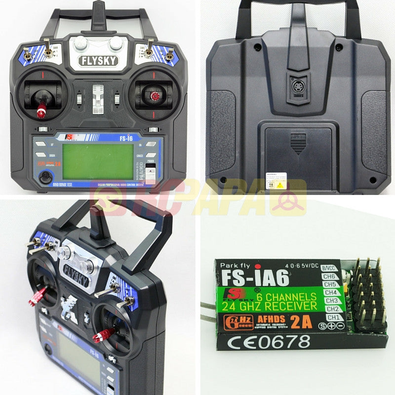FlySky i6 iA6 2.4G 6ch Radio Transmitter Receiver - RC Papa